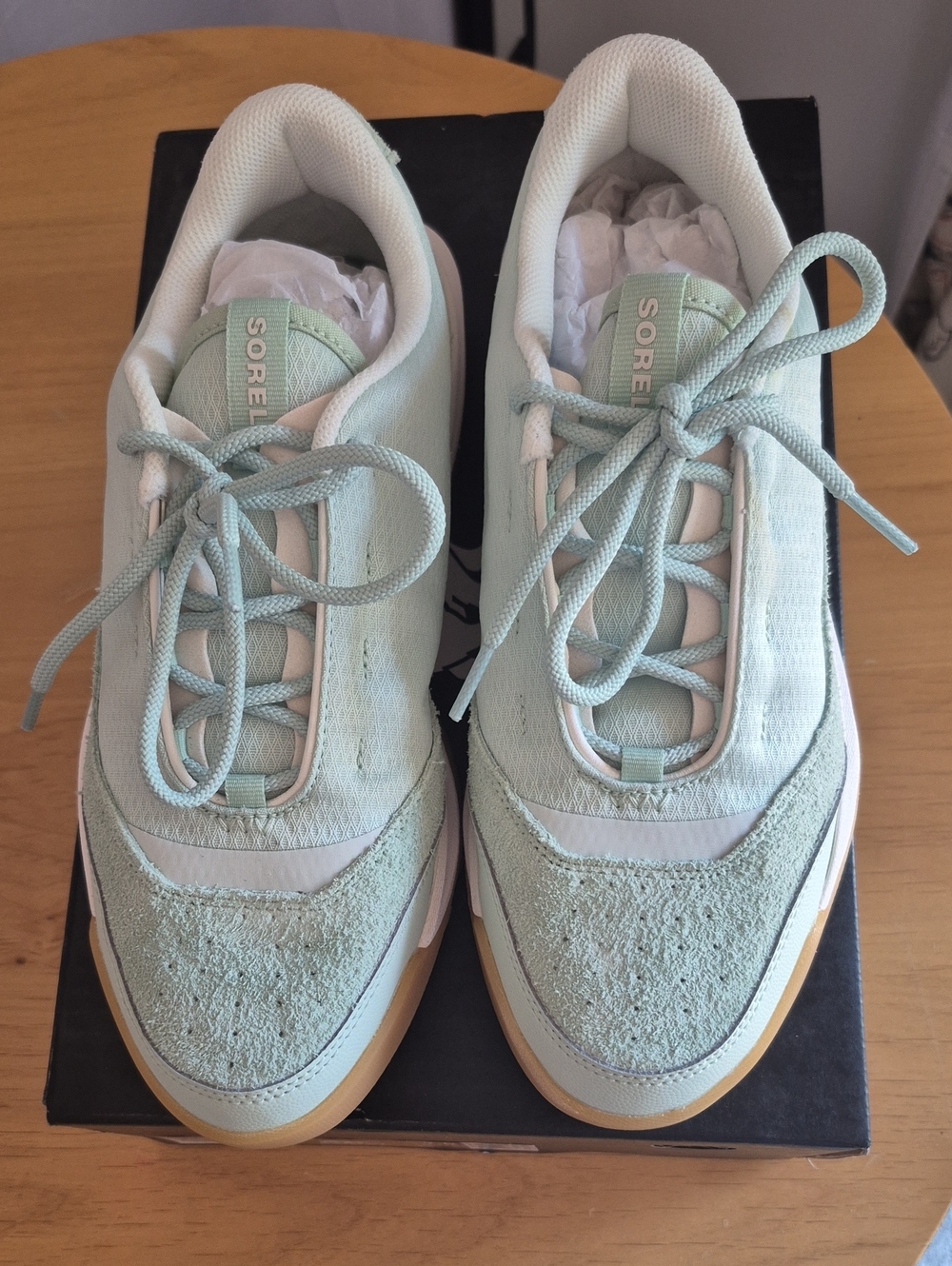 Sorel Women's Mint Green Lace-Up Sneakers